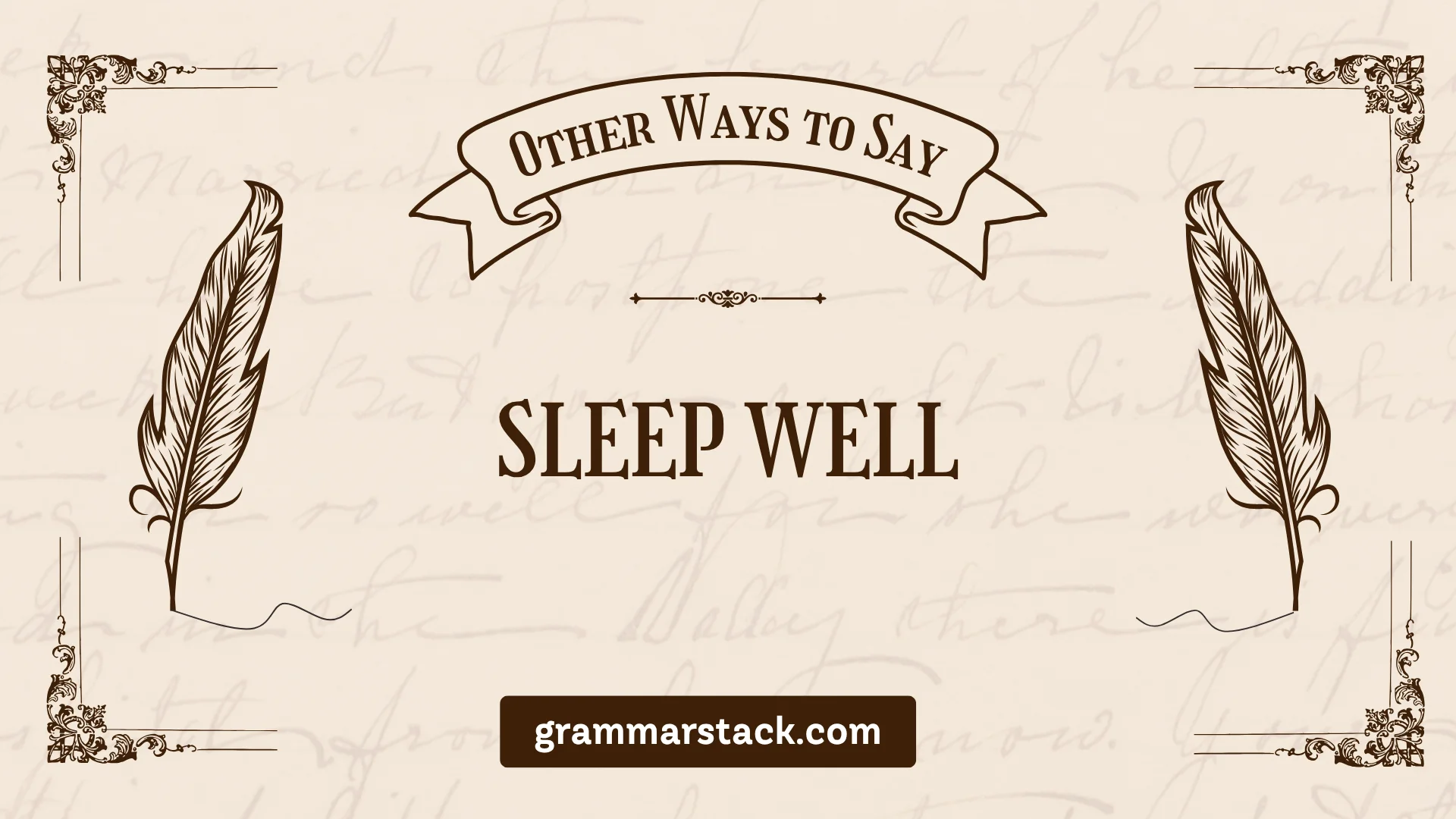 ways to say sleep well
