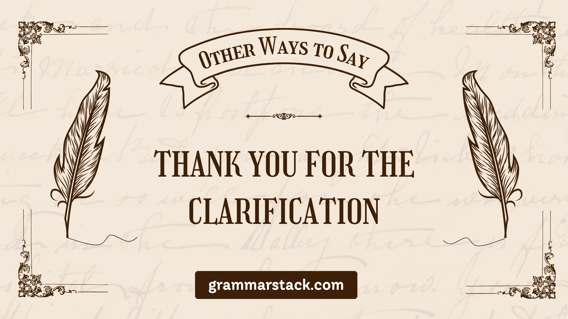 ways to say thank you for the clarification
