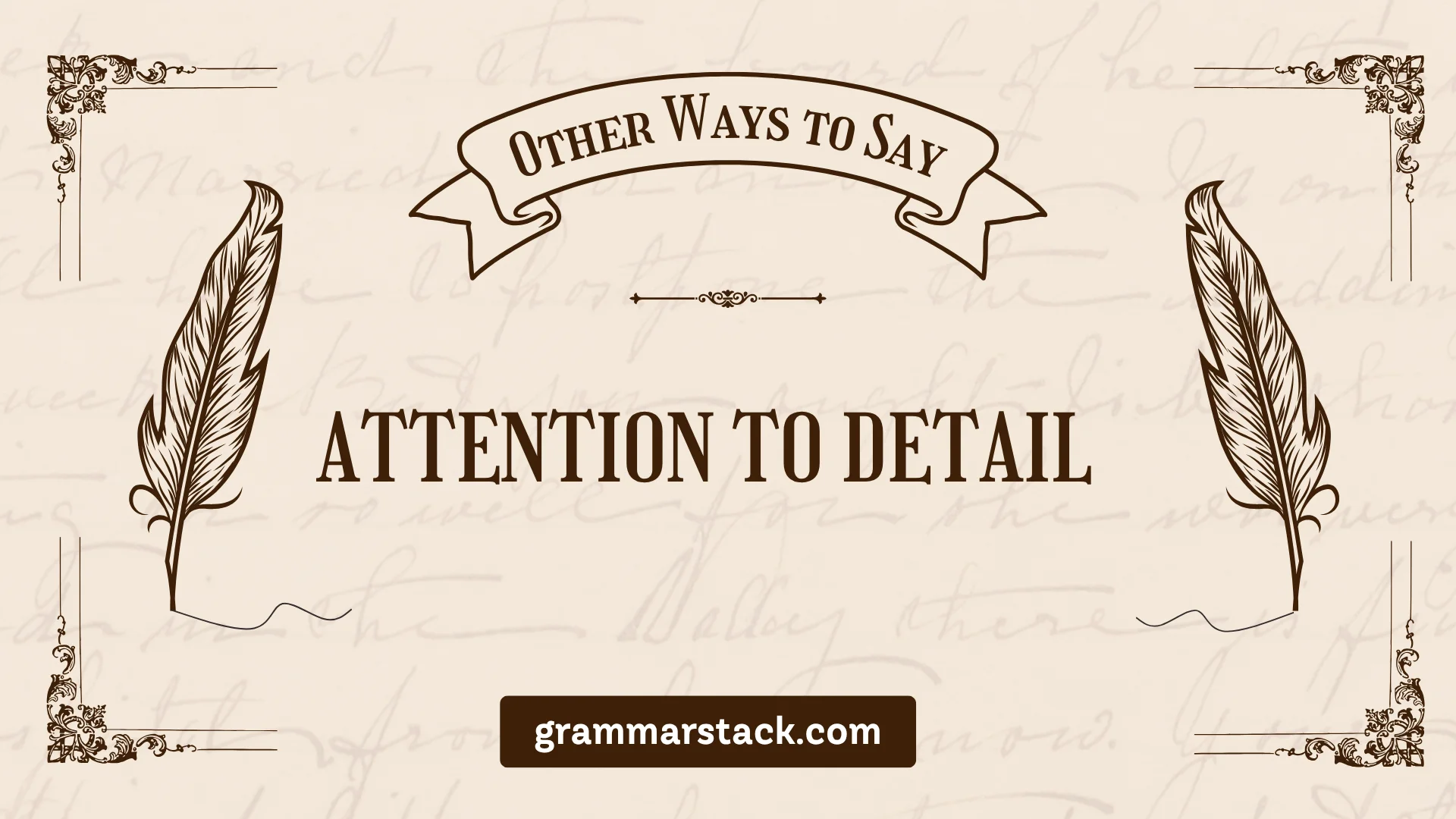 ways to say attention to detail
