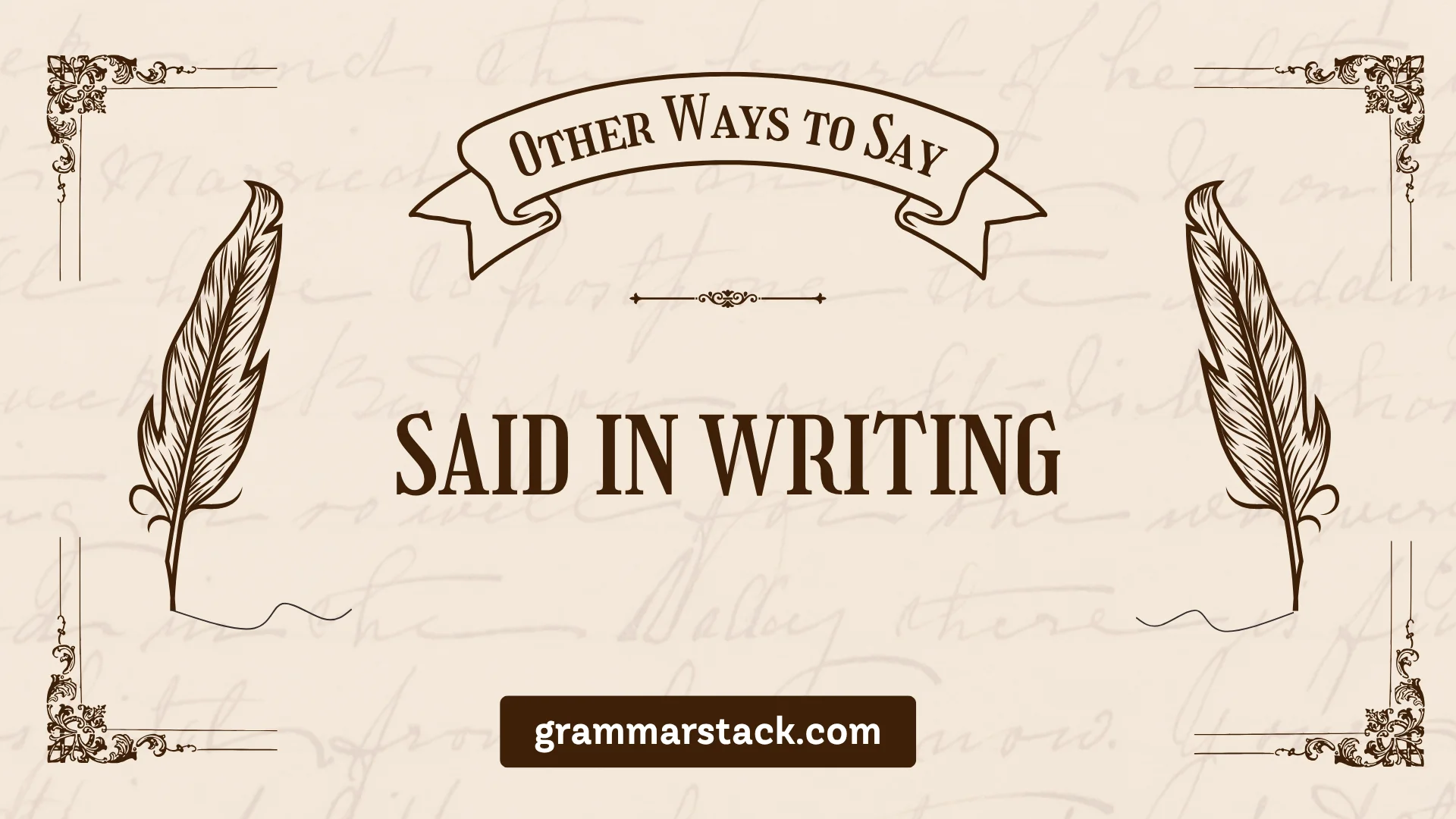 ways to say said in writing